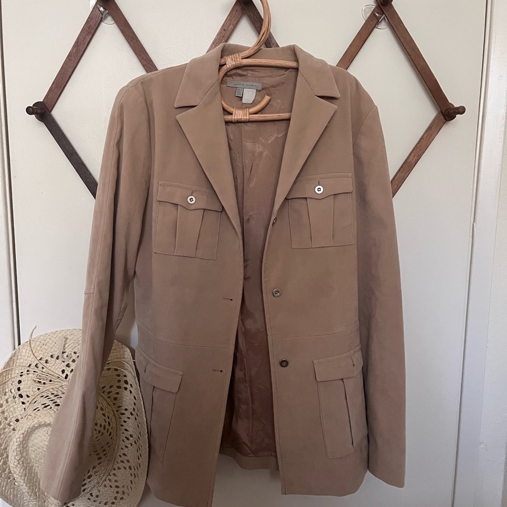 Vintage Zara Suede Safari Blazer